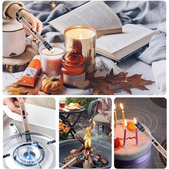 Candle Lighter Electric Arc Lighter Windproof Flameless USB Rechargeable Lighter - Picture 5 of 7